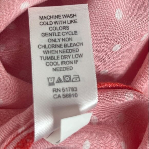 Maurices Off Shoulder Blouse Shirt Womens 1X Orange Polkadots Embroidered - Picture 10 of 10